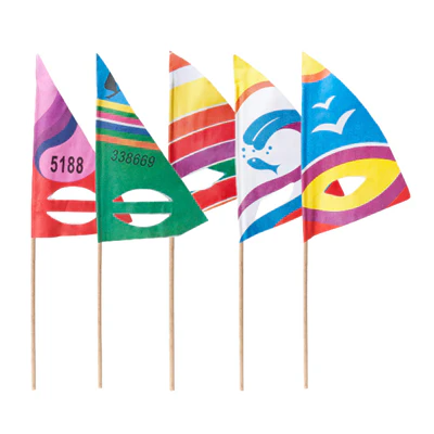 DÉCORS POUR GLACES - VOILE SURF 18 (h) CM ASSORTI BOIS (100 UNITÉS) - REF. 199.41