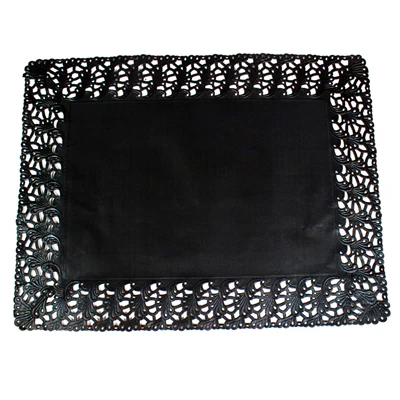 DENTELLES RECTANGULAIRES AJOURÉES 40 G/M2 45x36 CM NOIR PAPIER (250 UNITÉS) - REF. 169.93