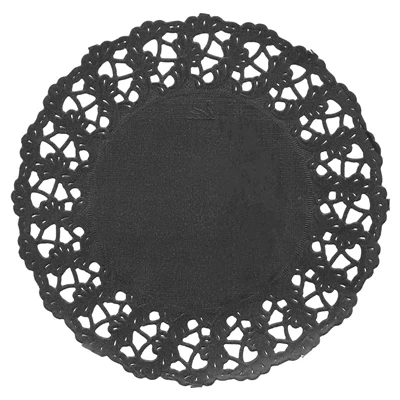 DENTELLES RONDES AJOURÉES 40 G/M2 Ø 11,5 CM NOIR PAPIER (250 UNITÉS) - REF. 169.76
