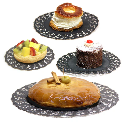 DENTELLES RONDES AJOURÉES 40 G/M2 Ø 30,5 CM NOIR PAPIER (250 UNITÉS) - REF. 169.83 - Image 2