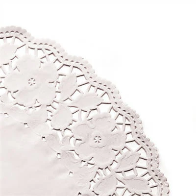 DENTELLES RONDES AJOURÉES 53 G/M2 Ø 37 CM BLANC PAPIER (250 UNITÉ)