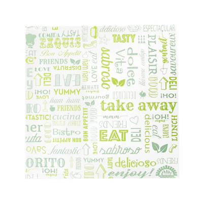 PAPIER INGRAISSABLES BASKET 'GREEN PAROLE' 35 G/M2 31x31 CM BLANC PARCH.INGRAISSABLE (1000 UNITÉS) - REF. 229.04