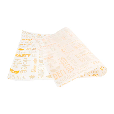 PAPIER INGRAISSABLES BASKET PFAS FREE 'ORANGE PAROLE' 35 G/M2 31x38 CM BLANC PARCH.INGRAISSABLE (1000 UNITÉS) - REF. 229.65 - Image 2