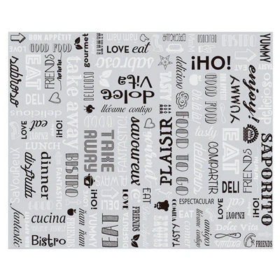 PAPIER INGRAISSABLE BASKET 'PAROLE' 35+20 G/M2 31x38 CM ARGENTE PARCHEMIN + ALUMINIUM (1000 UNITÉS) - REF. 228.32