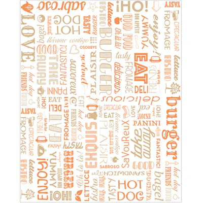PAPIER INGRAISSABLES FAST FOOD 'ORANGE PAROLE' 35 G/M2 28x34 CM BLANC PARCH.INGRAISSABLE (1000 UNITÉS) - REF. 229.40