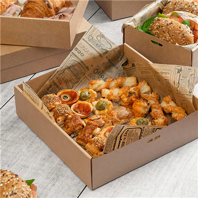PAPIER INGRAISSABLES FAST FOOD 'TIMES' 34 G/M2 28x34 CM NATUREL PARCH.INGRAISSABLE (1000 UNITÉS) - REF. 217.53 - Image 2