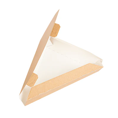 EMBALLAGES TRIANGULAIRES PIZZA THEPACK 18x23x3 CM NATUREL CARTON NANO-MICRO (500 UNITÉS) - REF. 234.76 - Image 2