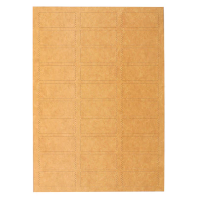 ÉTIQUETTES ADHESIVES BANDE 2,4x6 CM NATUREL KRAFT (3000 UNITÉS) - REF. 222.59 - Image 2