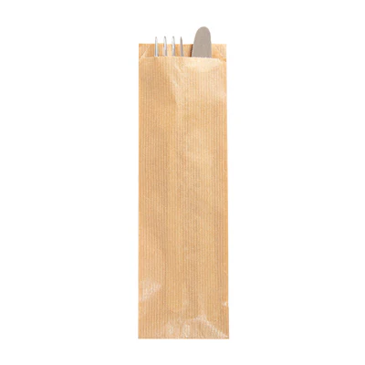 ÉTUIS POUR COUVERTS 32 G/M2 7+4x22 CM NATUREL KRAFT (500 UNITÉS) - REF. 250.77 - Image 2