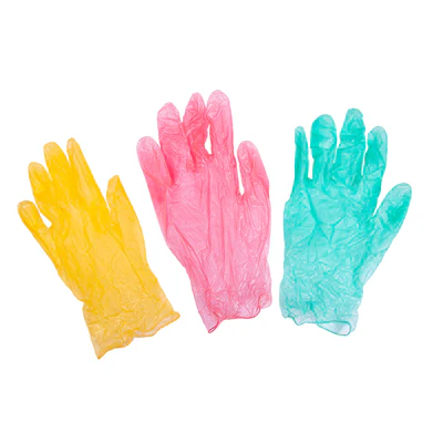 GANTS AVEC TALC SIZE: L ASSORTI PVC (100 UNITÉS) - REF. 251.37