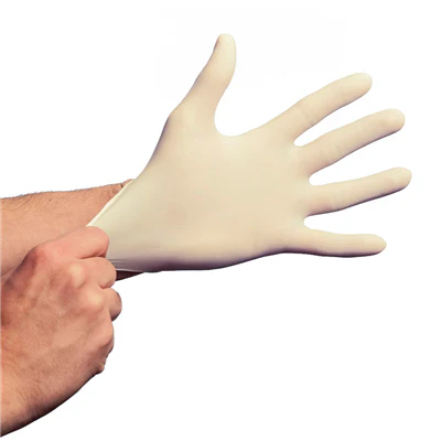 GANTS AVEC TALC SIZE: L BLANC LATEX (100 UNITÉS) - REF. 155.55 - Image 2