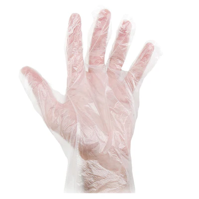 GANTS SIZE: M TRANSPARENT HDPE (100 UNITÉS) - REF. 155.57
