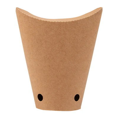 GOBELETS À FRITES AVEC FERMETURE 12 OZ - 360 ML 200 + 25PE G/M2 6,7x12,5 CM MARRON CARTON (2500 UNITÉS) - REF. 233.48 - Image 2