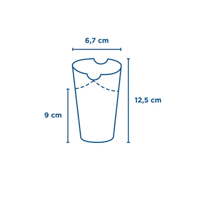 GOBELETS À FRITES AVEC FERMETURE 12 OZ - 360 ML 200 + 25PE G/M2 6,7x12,5 CM MARRON CARTON (2500 UNITÉS) - REF. 233.48 - Image 6