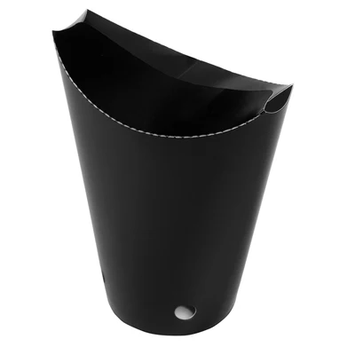 GOBELETS À FRITES AVEC FERMETURE 12 OZ - 360 ML 220 + 18PE G/M2 6,7x12,5 CM NOIR CARTON (100 UNITÉS) - REF. 219.81