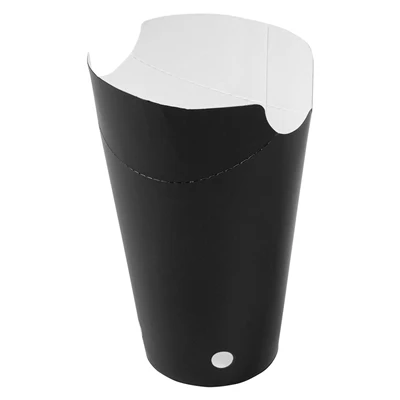 GOBELETS À FRITES AVEC FERMETURE 12 OZ - 360 ML 220 + 18PE G/M2 6,7x12,5 CM NOIR CARTON (100 UNITÉS) - REF. 219.81 - Image 4