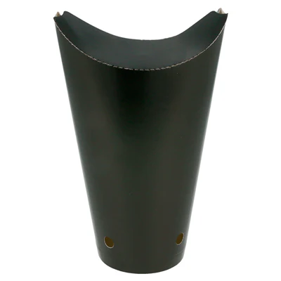 GOBELETS À FRITES AVEC FERMETURE 22 OZ - 660 ML 220 + 18PE G/M2 8,5x18 CM NOIR CARTON (50 UNITÉS) - REF. 219.83