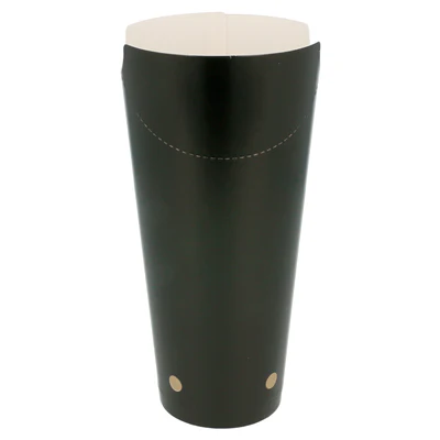 GOBELETS À FRITES AVEC FERMETURE 22 OZ - 660 ML 220 + 18PE G/M2 8,5x18 CM NOIR CARTON (50 UNITÉS) - REF. 219.83 - Image 2