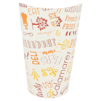 GOBELETS À FRITES OUVERT 'PAROLE' 16 OZ - 480 ML 220 + 18PE G/M2 Ø8,5x13,5 CM BLANC CARTON (50 UNITÉS) - REF. 229.59 - Image 3