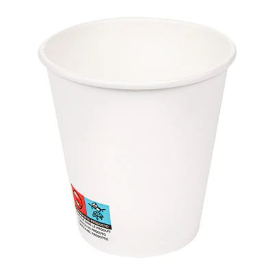 GOBELETS BOISSONS CHAUDES 1 PAROI 300 ML - 10 oz 300 + 18 PE G/M2 Ø9/6x9,5 CM BLANC CARTON (1000 UNITÉS) - REF. 254.22