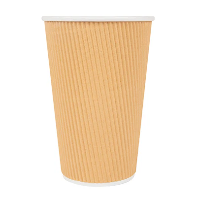 GOBELETS BOISSONS CHAUDES DOUBLE PAROI 480 ML - 16 oz 300 + 250 + 18 PE G/M2 Ø9/6x13,2 CM MARRON CARTON (500 UNITÉS) - REF. 180.78 - Image 2