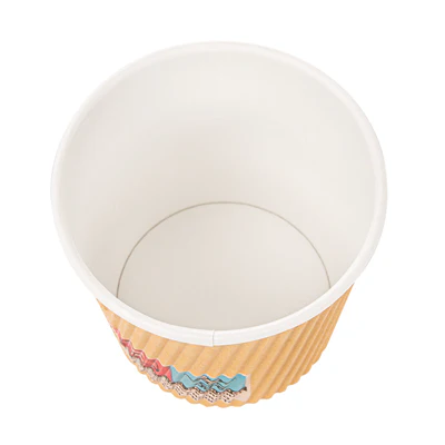 GOBELETS BOISSONS CHAUDES DOUBLE PAROI 120 ML - 4 oz 230 + 250 + 18 PE G/M2 Ø6,2/4,5x6 CM MARRON CARTON (1000 UNITÉS) - REF. 180.75 - Image 3