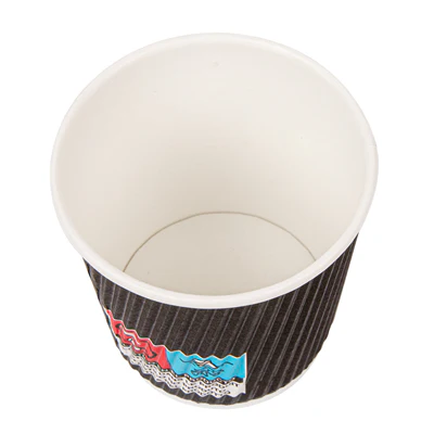 GOBELETS BOISSONS CHAUDES DOUBLE PAROI 120 ML - 4 oz 230 + 250 + 18 PE G/M2 Ø6,2/4,5x6 CM NOIR CARTON (1000 UNITÉS) - REF. 179.09 - Image 3