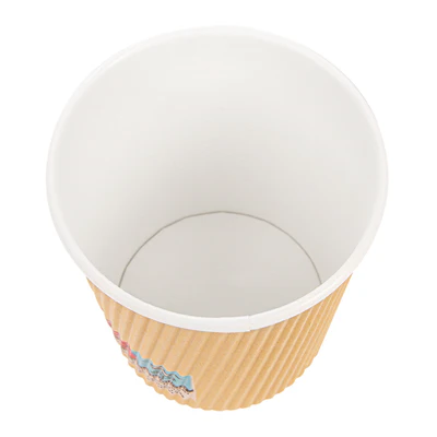 GOBELETS ONDULÉS POUR BOISSONS CHAUDES 180 ML - 6 oz 260 + 250 + 18 PE G/M2 Ø7,2/5,3x7,8 CM MARRON CARTON (1000 UNITÉS) - REF. 220.53 - Image 3