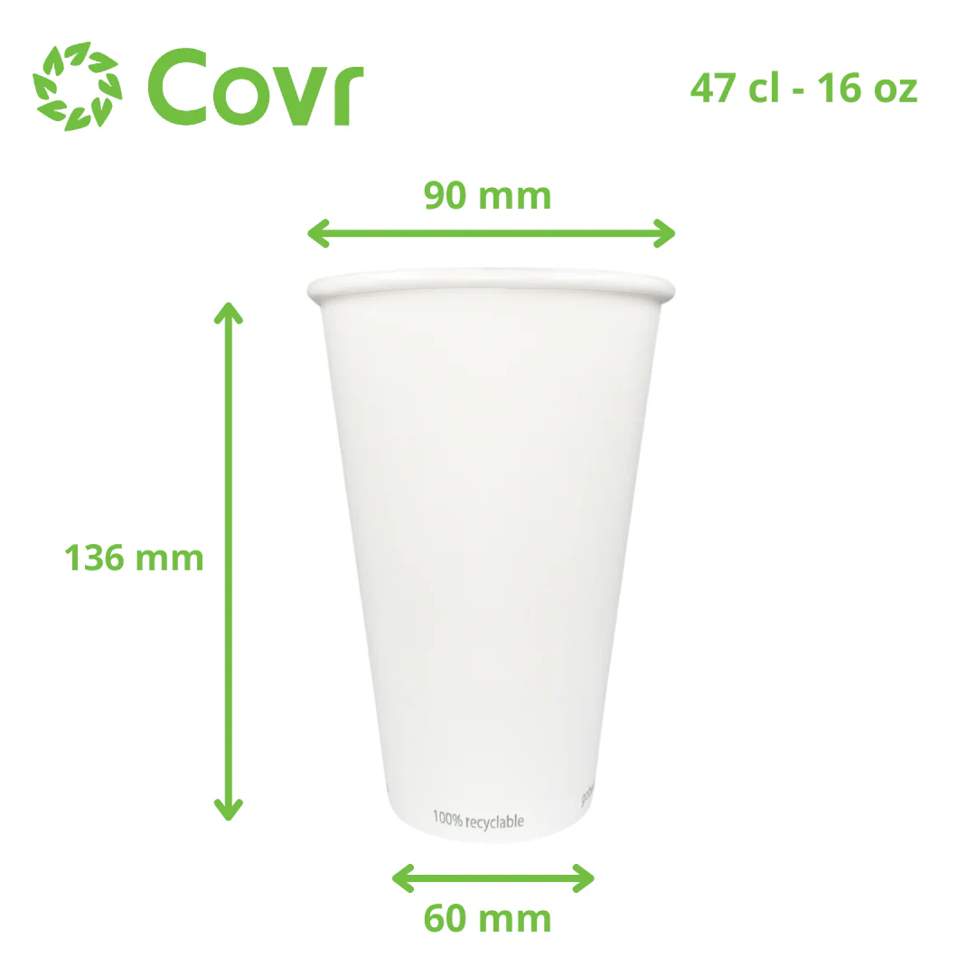 Gobelet Carton Sans Film Plastique 47 cl / 16 oz - Image 2
