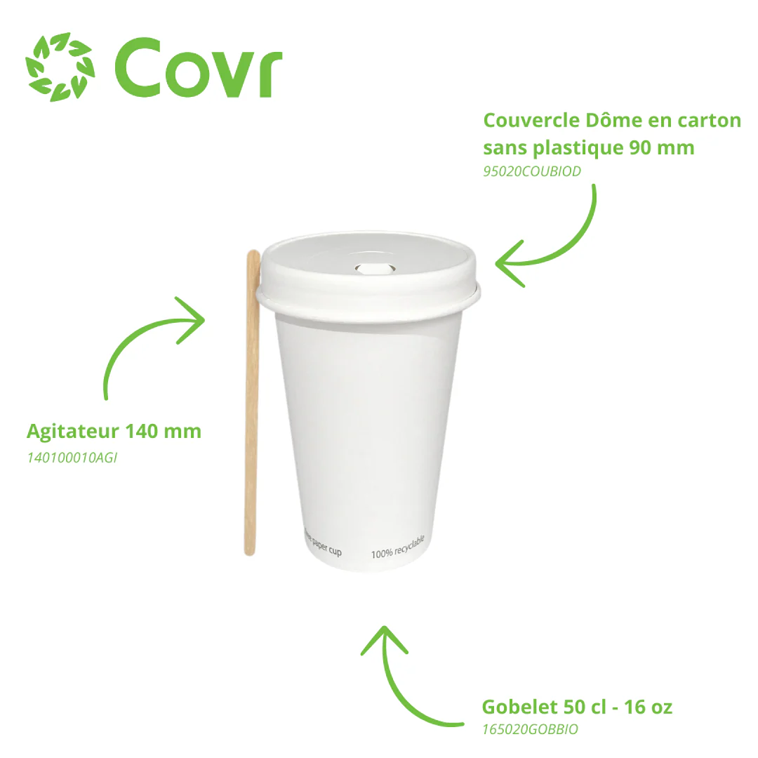 Gobelet Carton Sans Film Plastique 47 cl / 16 oz - Image 6
