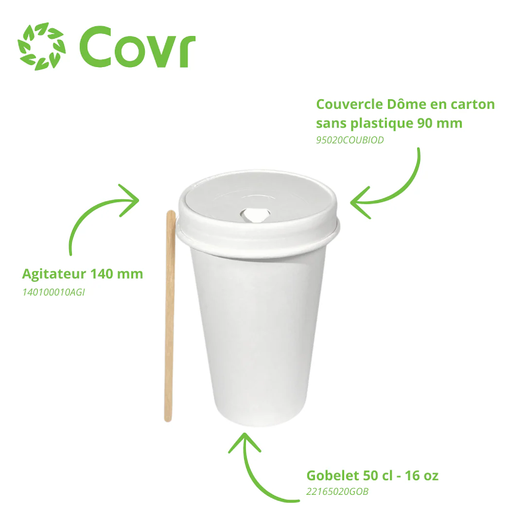 Gobelet Carton Blanc 47 cl / 16 oz - Image 5
