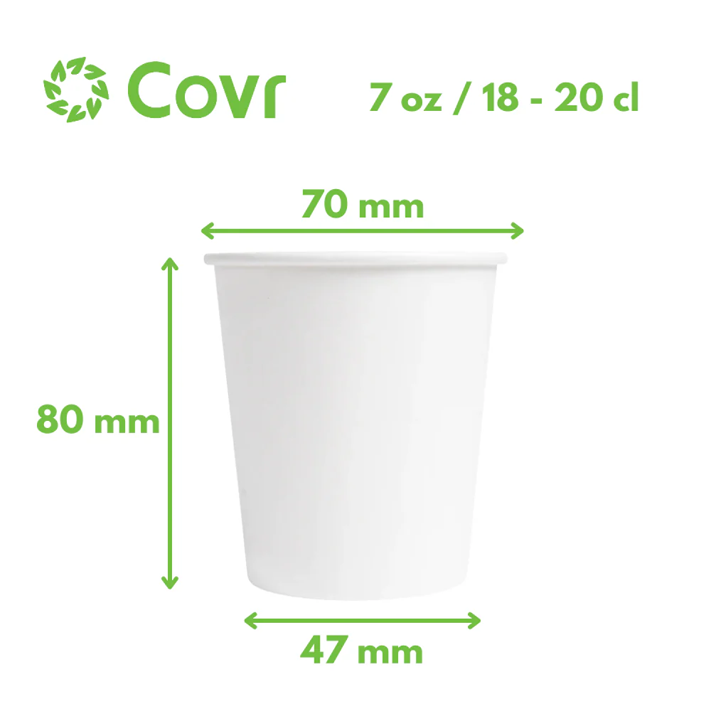 Gobelet Carton Blanc fontaine 18 cl / 6-7 oz - Image 2