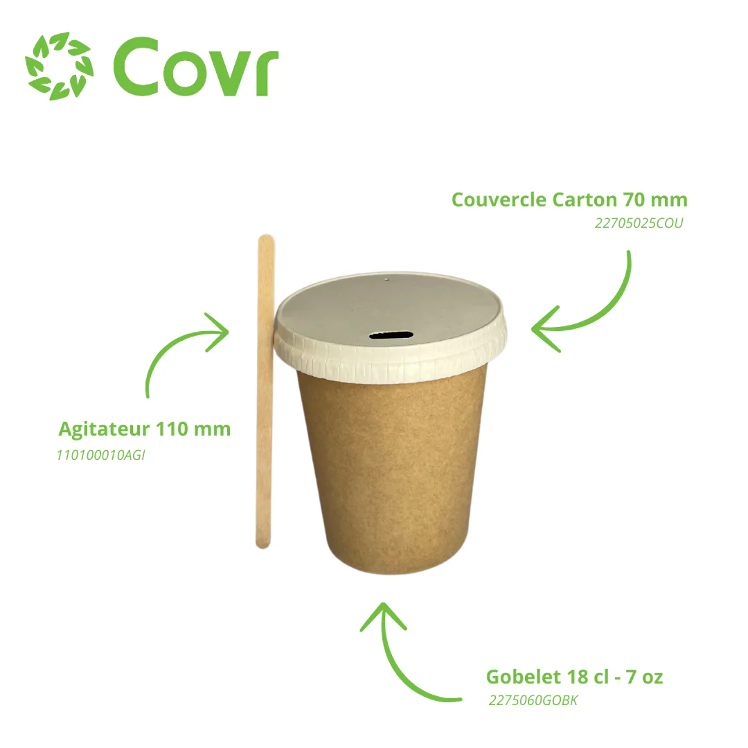 Gobelet Carton Kraft 18 cl / 6-7 oz - Image 4