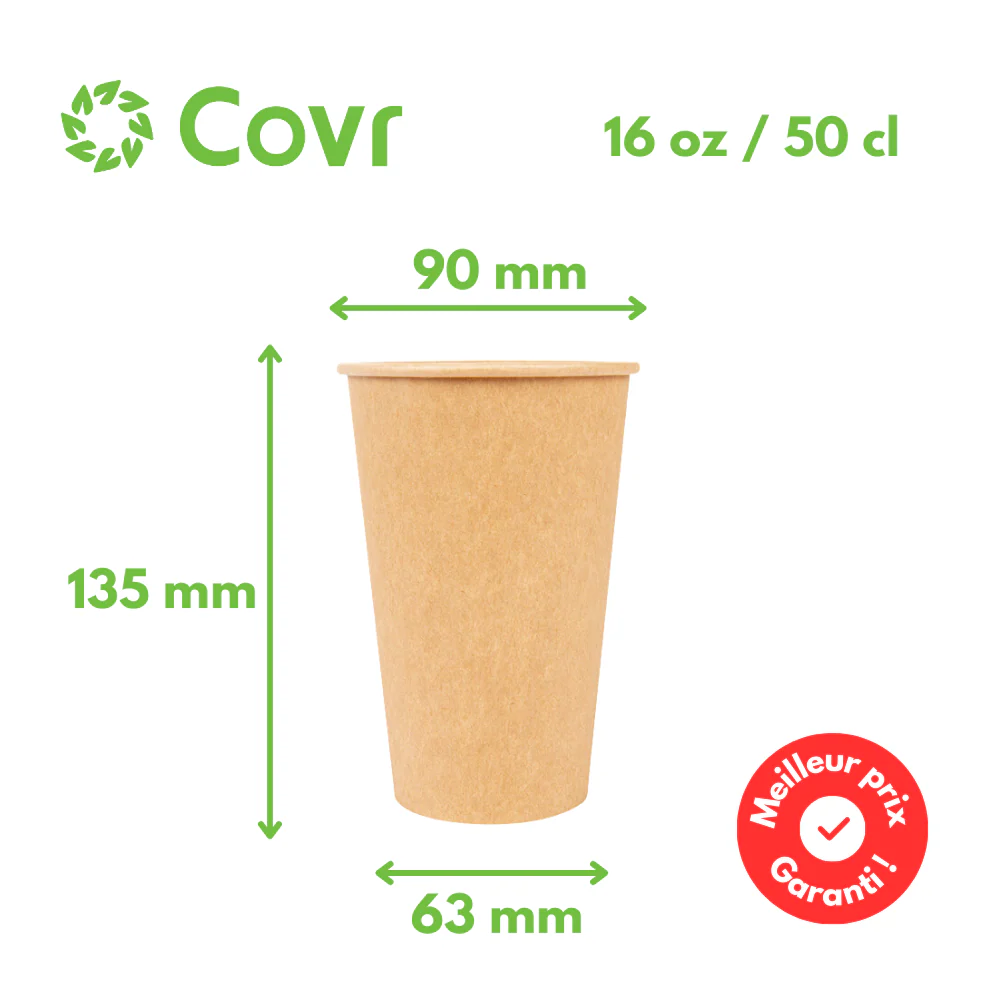 Gobelet Carton Kraft 50 cl / 16 oz - Image 2