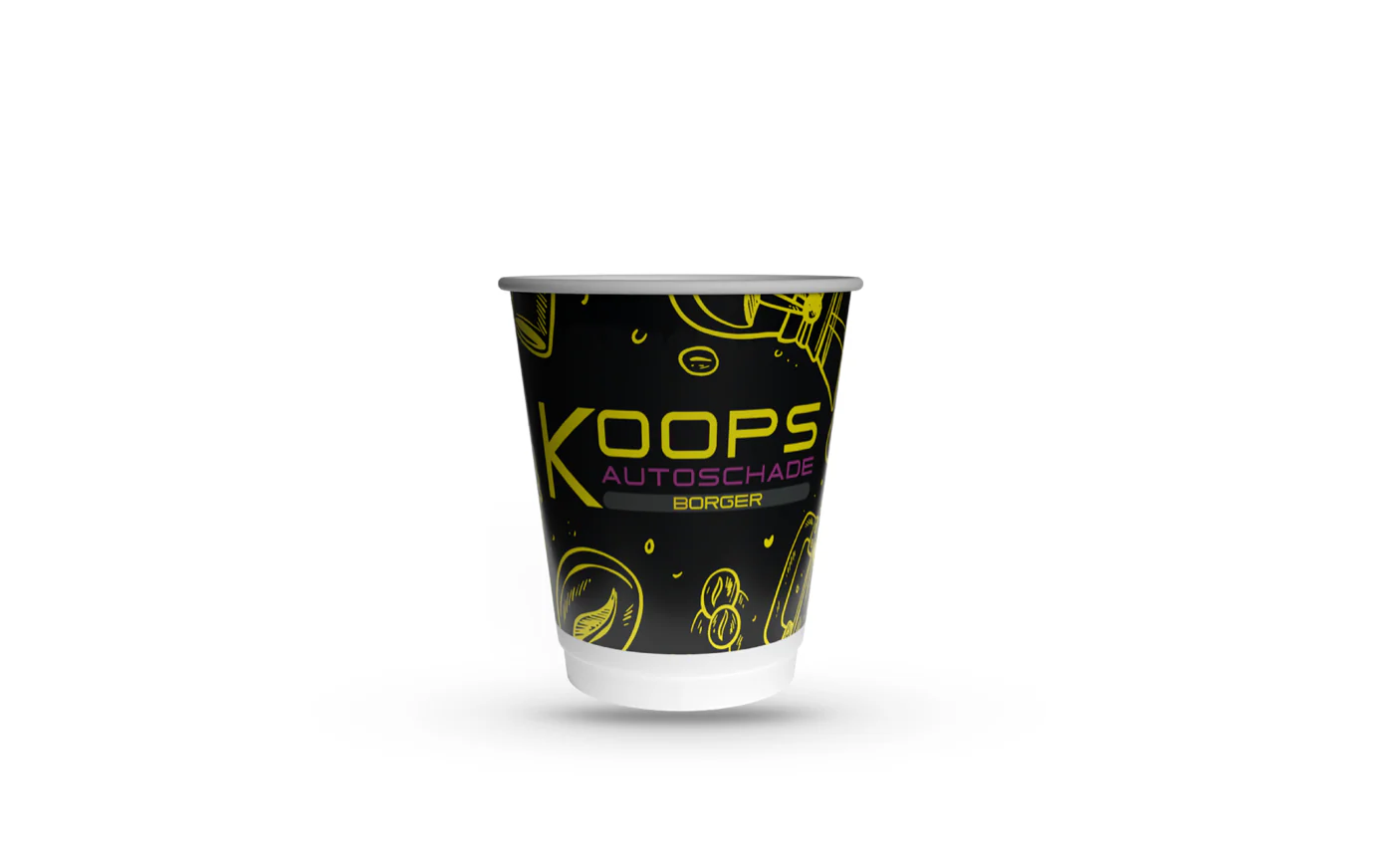 Gobelets carton personnalisés Double Paroi 25 cl / 8 oz - Livraison express