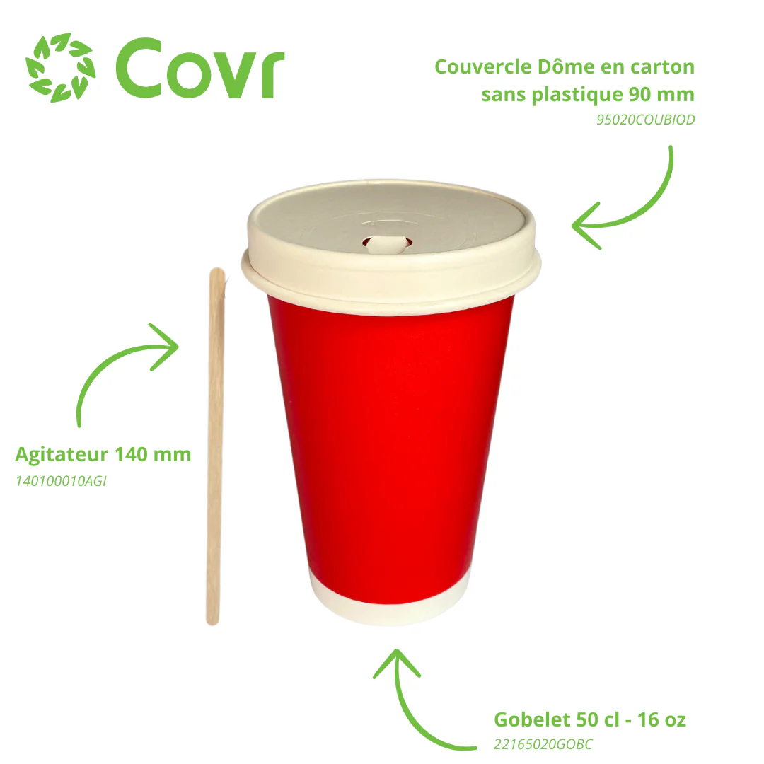 Gobelet Carton Rouge 47 cl / 16 oz - Image 5