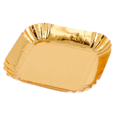 MINI PLATEAUX 325 G/M2 6,5x6,5 CM OR CARTON (100 UNITÉS) - REF. 185.13