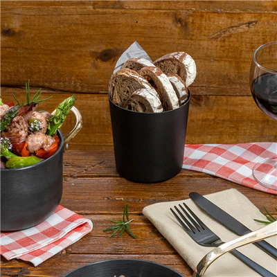 MINI RÉCIPIENT À FRITES ARTINOX 430 ML Ø 8,5x8,5 NOIR INOX (1 UNITÉS) - REF. 261.92 - Image 2