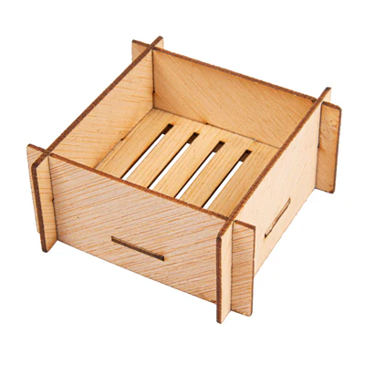MINI RÉCIPIENTS POUR MISE EN BOUCHE BAMBOO 6,3x6,3x3 CM NATUREL BAMBOU (100 UNITÉS) - REF. 205.81