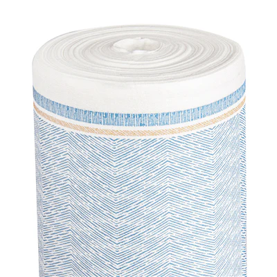 NAPPE LIKE LINEN 'AZUR' 70 G/M2 1,20x25 M BLANC/BLEU SPUNLACE (1 UNITÉS) - REF. 251.33