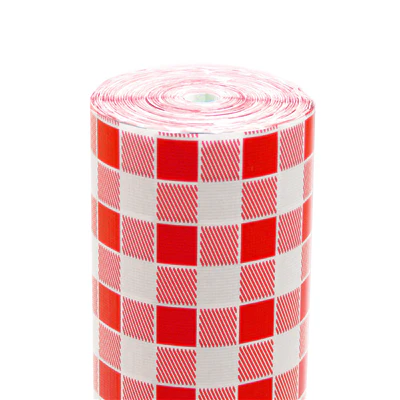 NAPPE EN ROULEAU 'VICHY' 48 G/M2 1,20x100 M BLANC CELLULOSE (4 UNITÉS) - REF. 178.53