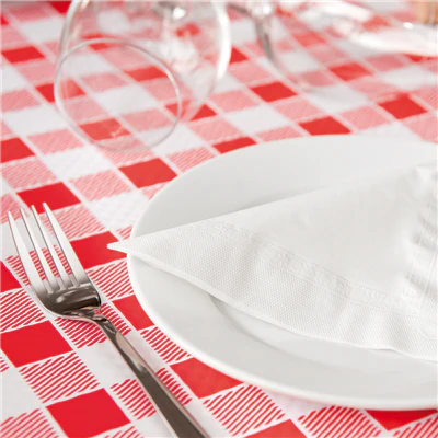 NAPPE EN ROULEAU 'VICHY' 48 G/M2 1,20x100 M BLANC CELLULOSE (4 UNITÉS) - REF. 178.53 - Image 4