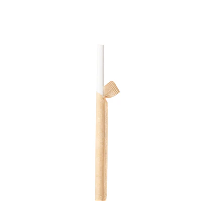 PAILLES DROITES SOUS SACHETS KRAFT PAPER Ø0,60x20 CM BLANC PAPIER (3000 UNITÉS) - REF. 227.02
