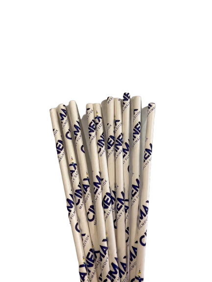 Pailles en papier jetables personnalisées 20 x 0,06 cm (10 000 unités)