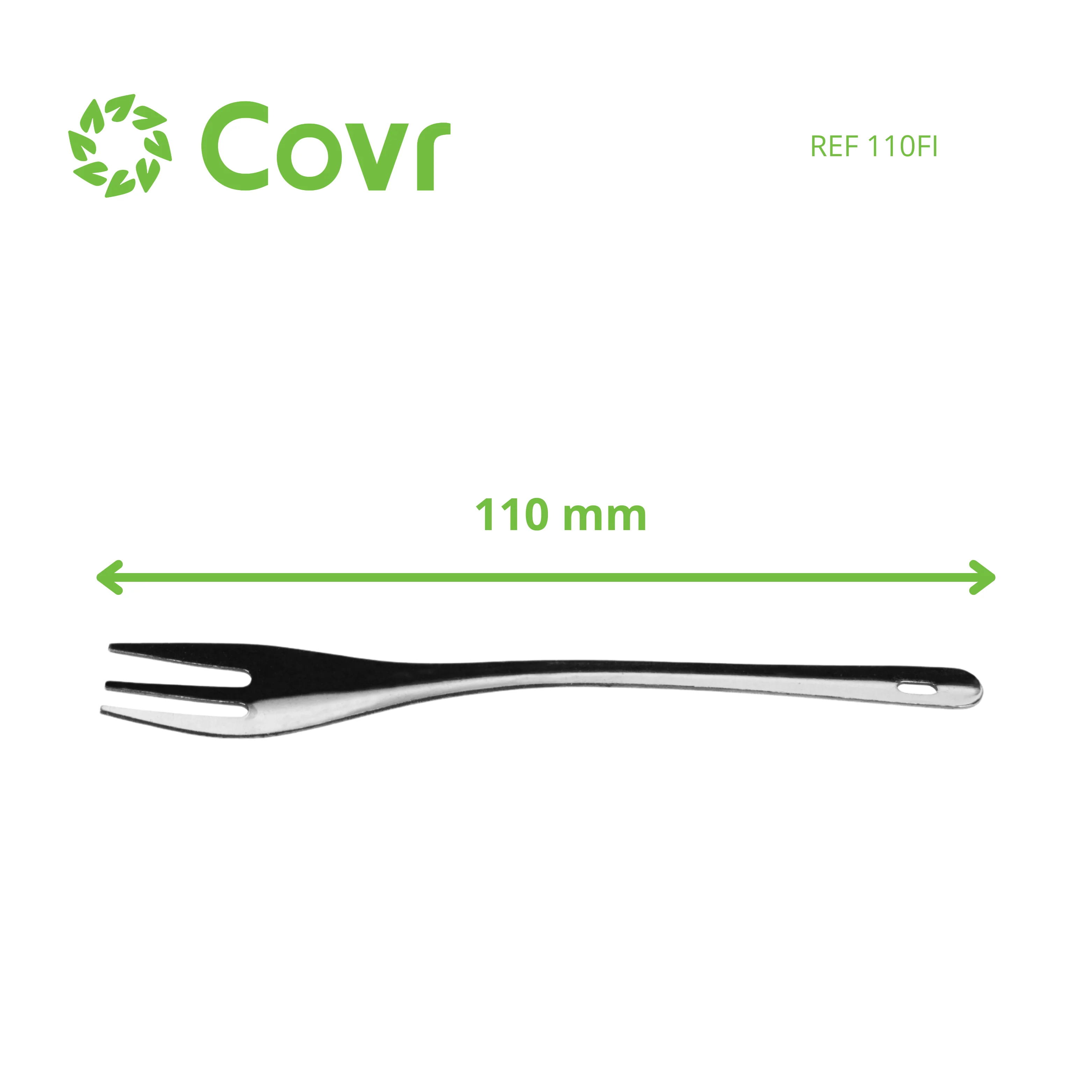 Petite fourchette inox 110mm - Image 2