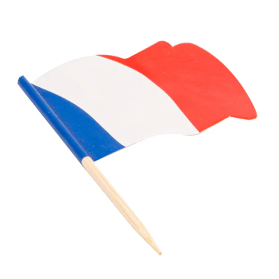 PETITS DRAPEAUX - FRANCE 4x3/6,5 CM ASSORTI BOIS (144 UNITÉS) - REF. 189.69 - Image 2