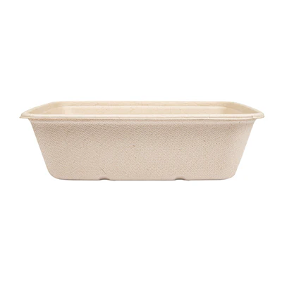 PLATEAUX BIONIC 1250 ML 20x18,5x5,5 CM NATUREL BAGASSE (400 UNITÉS) - REF. 250.05 - Image 2