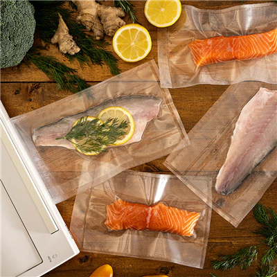 POCHES EMBALLAGE SOUS VIDE, GAUFRÉES 180 G/M2 90µ 15x30 CM TRANSPARENT PA/PE (100 UNITÉS) - REF. 127.60 - Image 3