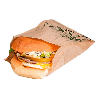 POCHETTES BURGER FEEL GREEN 34 G/M2 12+7x18 CM NATUREL PARCH.INGRAISSABLE (500 UNITÉS) - REF. 146.26 - Image 3