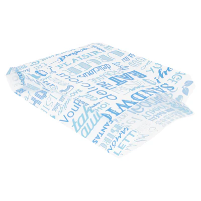 POCHETTES HAMBURGERS 'BLUE PAROLE' 32 G/M2 14+7x22 CM BLEU PARCH.INGRAISSABLE (500 UNITÉS) - REF. 229.30 - Image 2